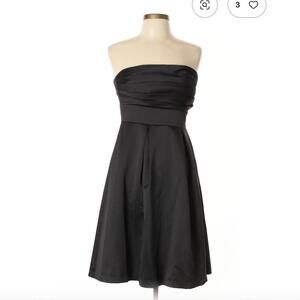 White House Black Market Strapless Black Dress Size  10